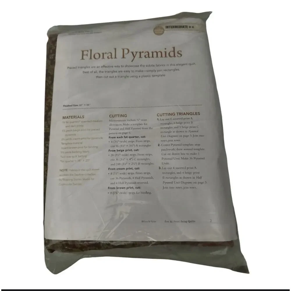 Fons & Porter Quilt Supply Floral Pyramids LQK1510 16 Fat Quarters 18”x20” New